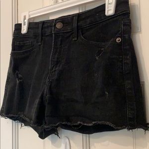 Black jean shorts